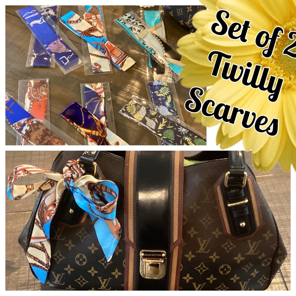 🍒Set of 2 Twilly Scarves